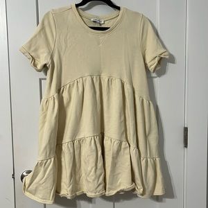 Pale Yellow Baby Doll Dress